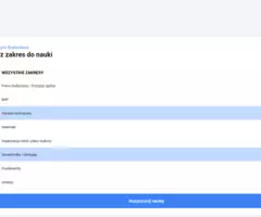 Program do egzaminu ustnego - wybór zakresów do nauki